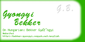 gyongyi bekker business card